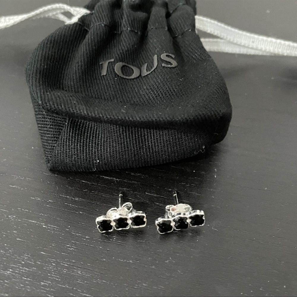 Tous mini onix earrings
